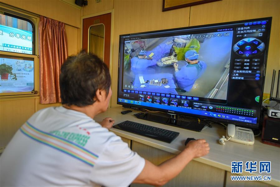 Mobile eye hospital treats poor in Siping, Jilin