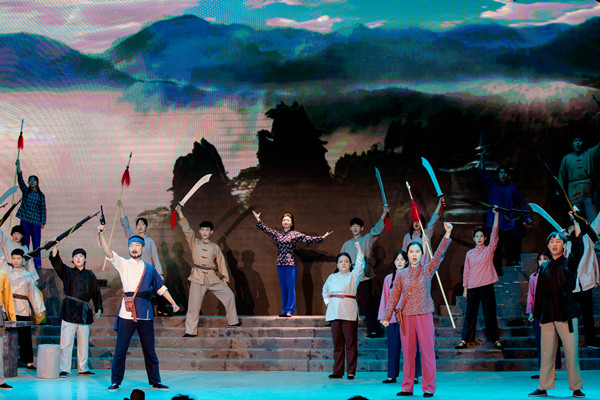 Artistic performance staged in celebration of CPC's foundation