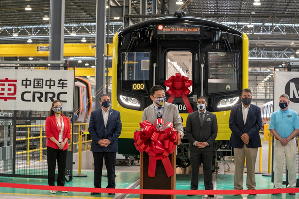 CRRC unveils first trains developed for LA Metro<BR>